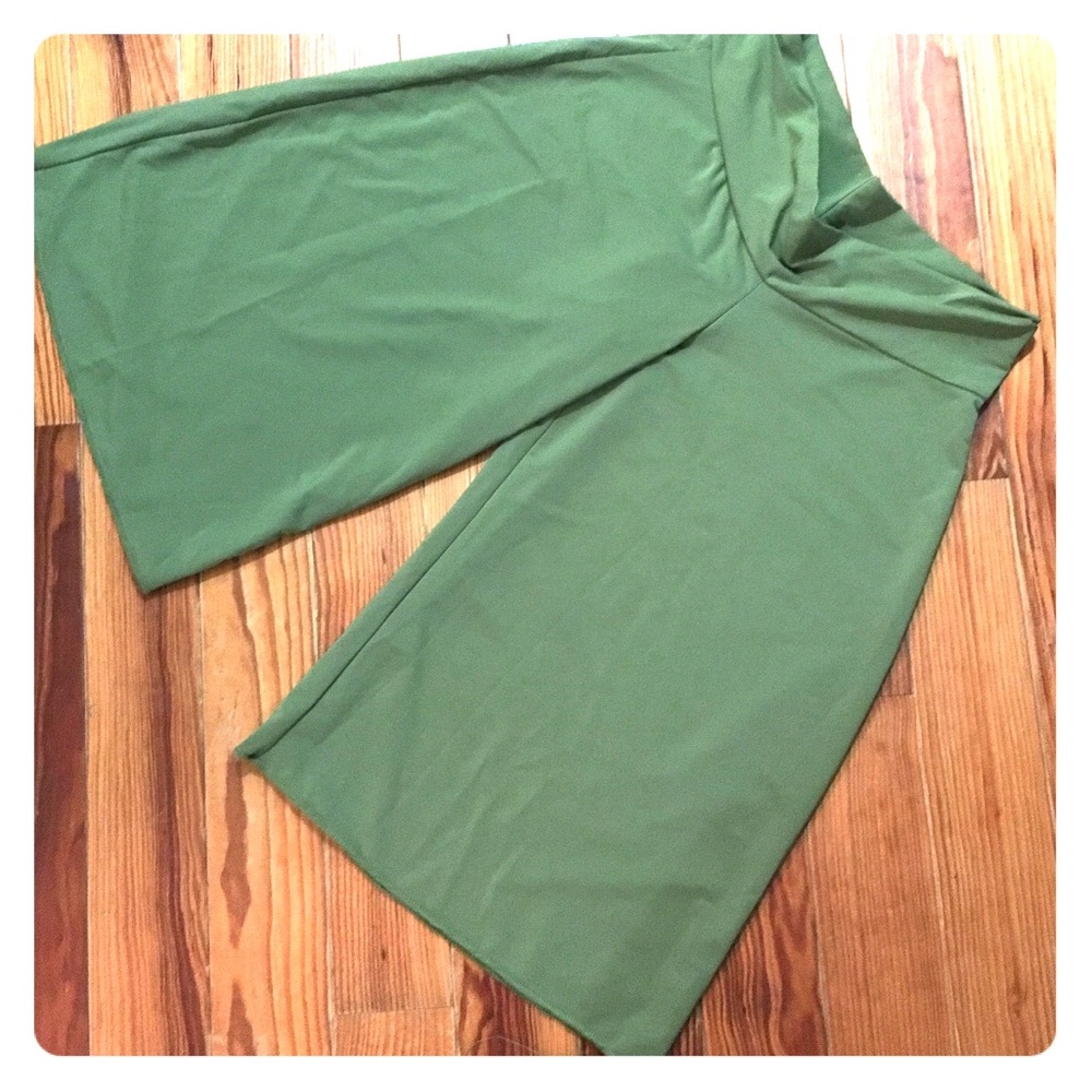 Dance Pants Olive Green Gaucho Rehearsal Jazz Crop
